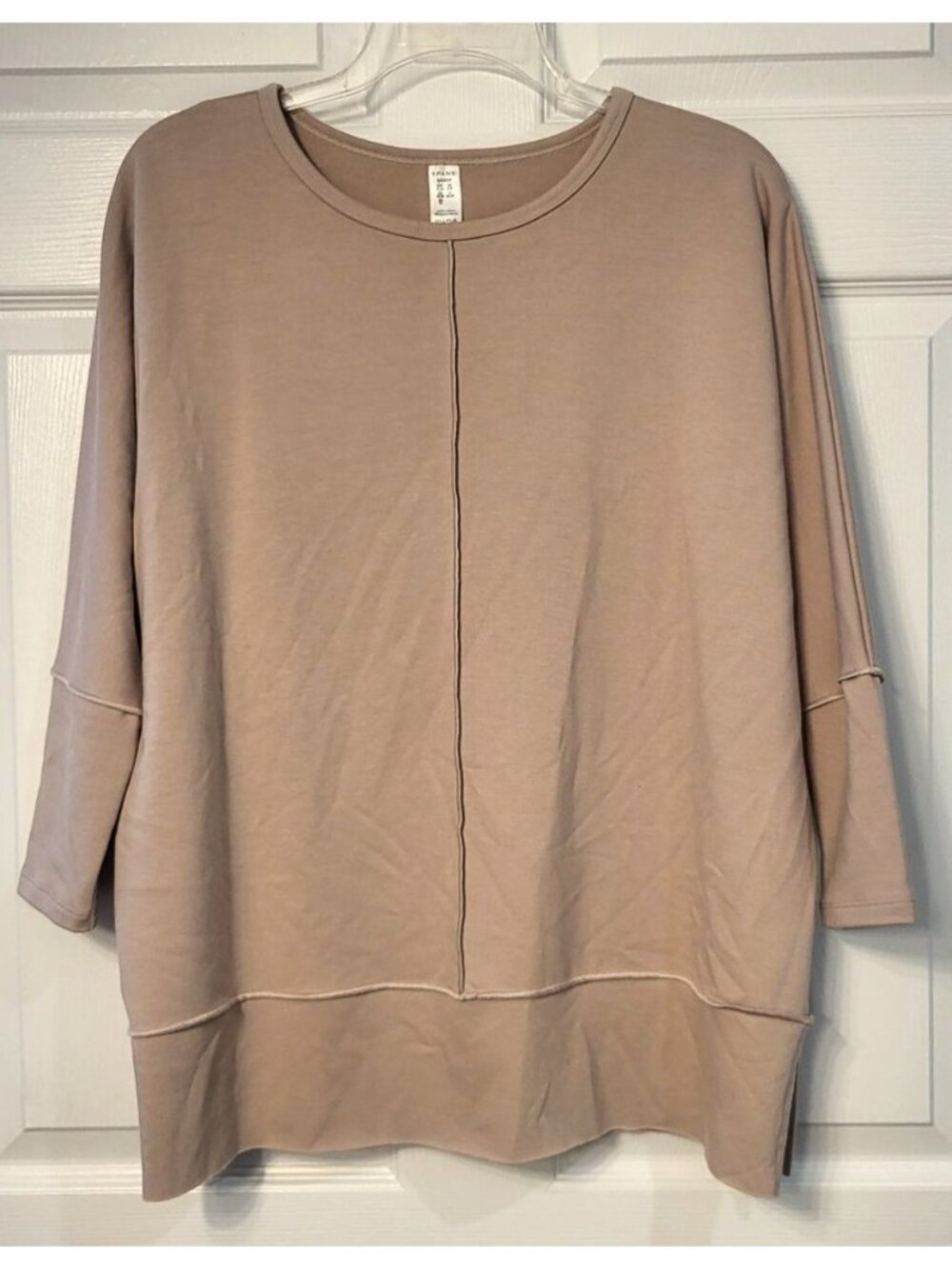 Womens Spanx Air Essentials Perfect Length Dolman Sweatshirt Rose Dust S